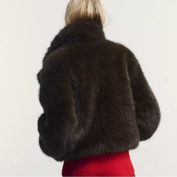 ZARA SHORT FAUX FUR COAT - Picture 13 of 16